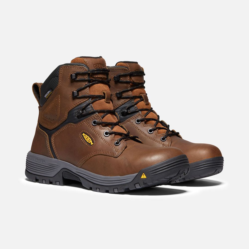 Keen Trekking Bot Erkek Kahverengi - Chicago 6\" Waterproof (Carbon-Fiber Toe) - Türkiye GRCA56037